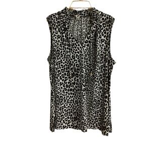 Michael Kors Animal Leopard Print Blouse
